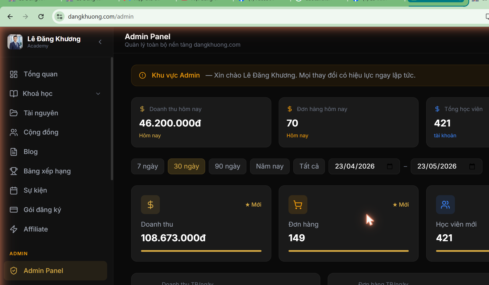 Admin Dashboard